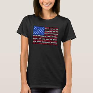 Camiseta Estados de bandeira americanos Independência dos E