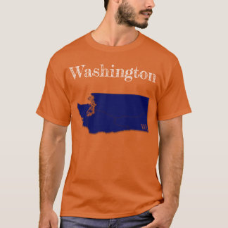 Camiseta Estados de Washington [Design Azul Marinho]