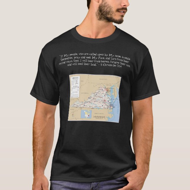 Camiseta Estados, províncias e territórios - Virgínia (Frente)