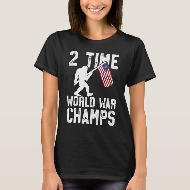 Camiseta Estados Unidos 2 vezes campeões da guerra mundial  (Frente)