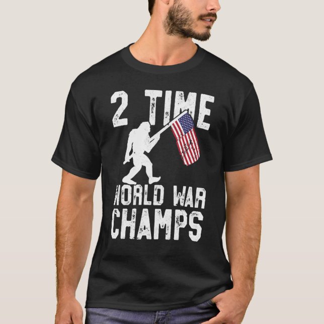 Camiseta Estados Unidos 2 vezes campeões da guerra mundial  (Frente)