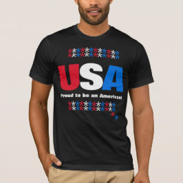 Camiseta Estados Unidos 50 Estrelas de Azul Branco Vermelho
