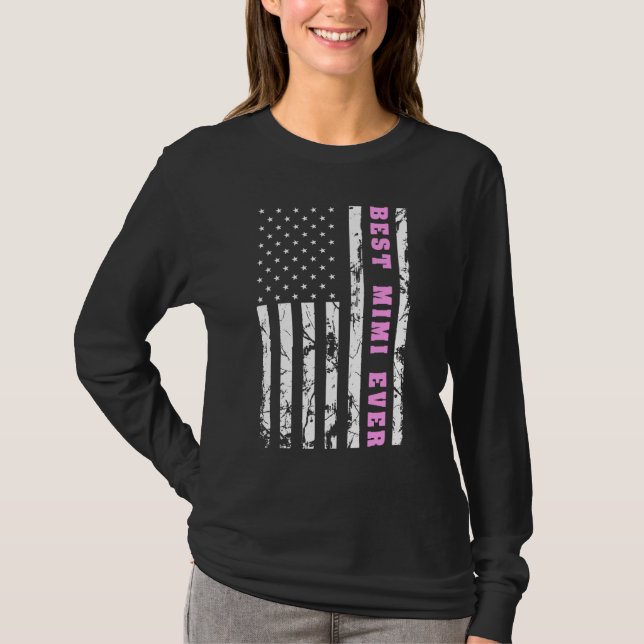 Camiseta Estados Unidos Afetaram A Bandeira Americana Mimi  (Frente)