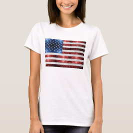 Camiseta Estados Unidos: bandeira azul-vermelho brilha