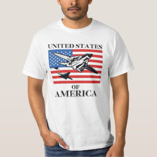 Camiseta Estados Unidos da América com três jatos de caça