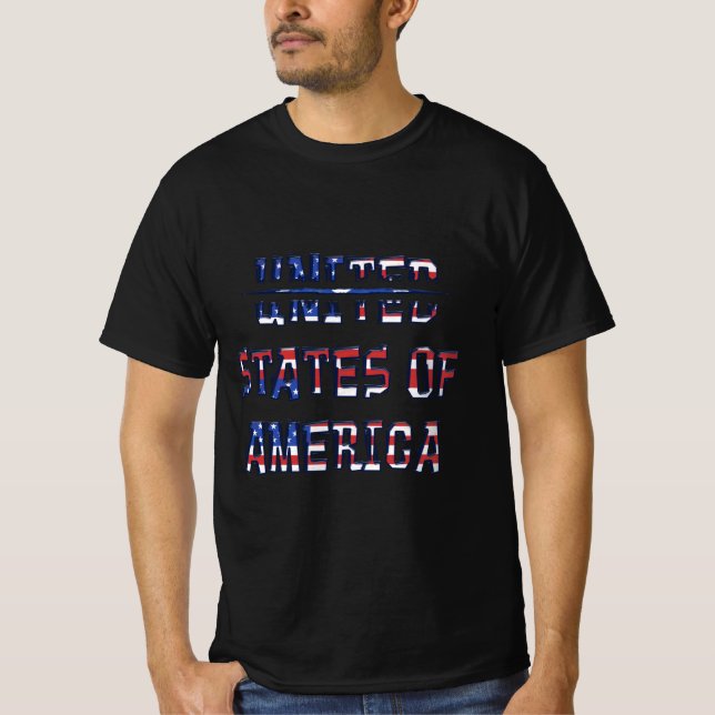 Camiseta Estados Unidos da América divididos (Frente)