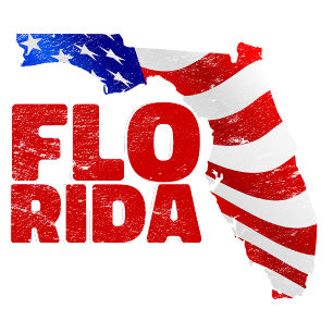 Camiseta Estados Unidos Da América Do Orgulho Da Flórida.