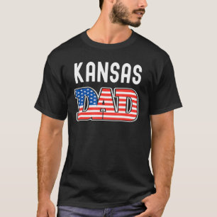 Camiseta Estados Unidos da América Pai do Kansas Bandeira d