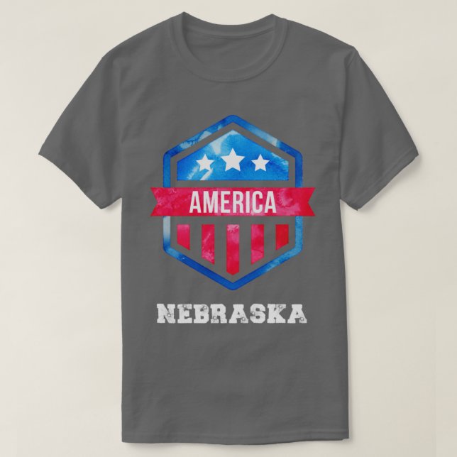 Camiseta estados unidos do Nebraska (Frente do Design)