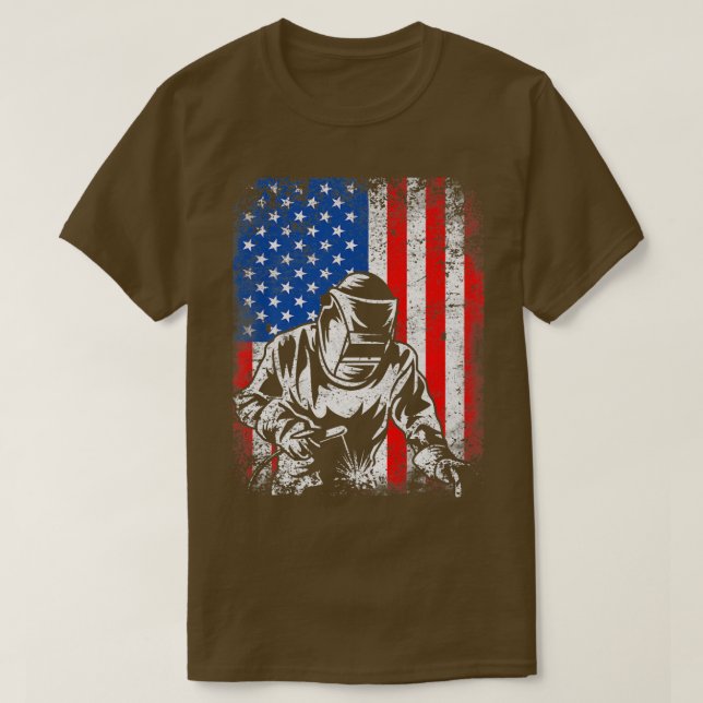 Camiseta Estados Unidos, em dificuldades, American Flag Wel (Frente do Design)