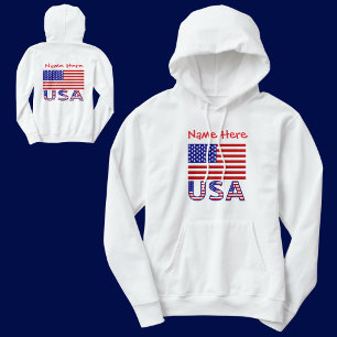 Camiseta Estados Unidos EUA América Vermelho Personalizado 
