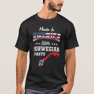 Camiseta Estados Unidos Partes Norueguesas Noruega Mapa dos