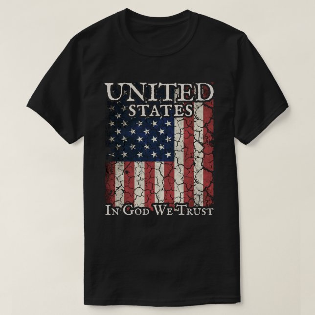 Camiseta Estados Unidos Retro Grunge (Frente do Design)