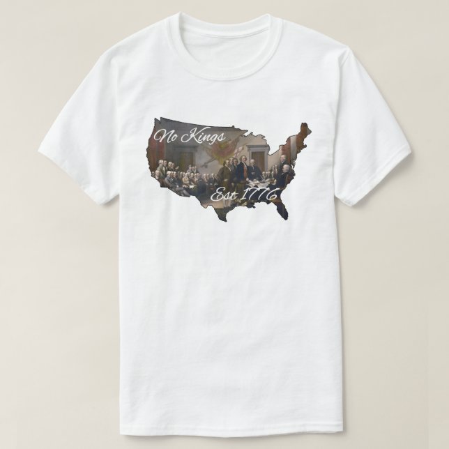 Camiseta Estados Unidos Sem Reis 1776 (Frente do Design)