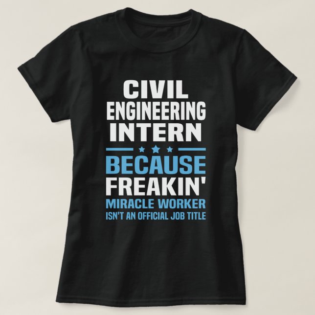 Camiseta Estagiário de Engenharia Civil (Frente do Design)