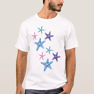Camiseta Estaleiro Colorido (Azul, Púrpura, Rosa, Turquesa)