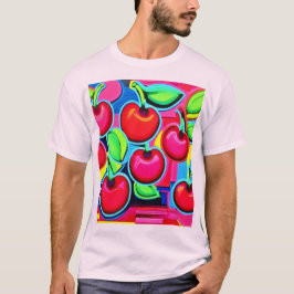 Camiseta Estallido de Cereza Pop Art