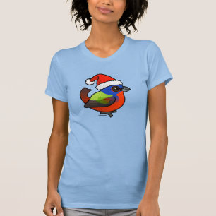 Camiseta Estamenha pintada papai noel