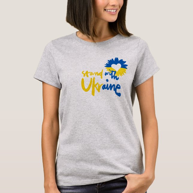 Camiseta Estamos com a Ucrânia por Sommer Hamilton (Frente)