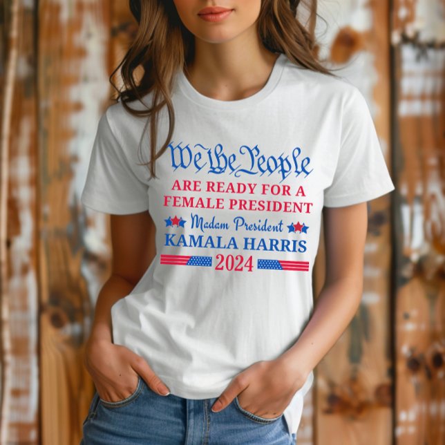 Camiseta Estamos com as Pessoas prontas para Kamala Harris  (Criador carregado)