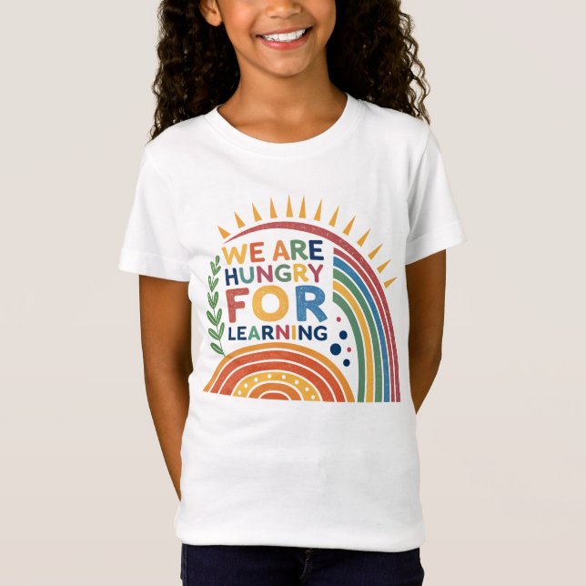Camiseta Estamos com fome de aprender a ser professor de es (Frente)