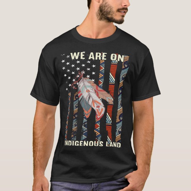 Camiseta Estamos no Indígenas Land Native American (Frente)