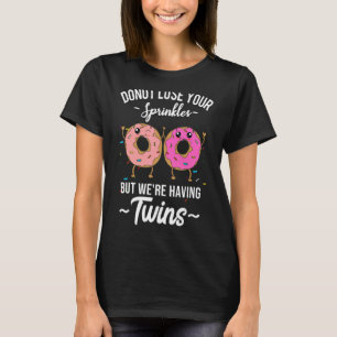 Camiseta Estamos tendo gêmeas grávidas, meninas, bebês