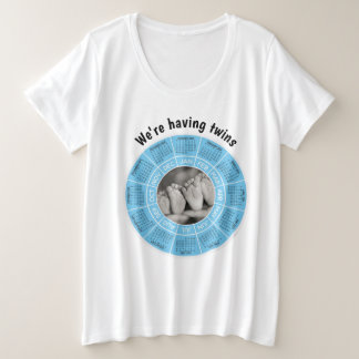 Camiseta Estamos tendo Twins Bebezinho Azul