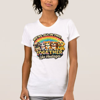 Camiseta Estamos Todos Nisso Juntos Como Reféns
