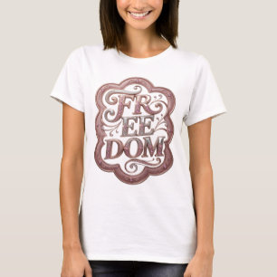 Camiseta Estampa Artística Prata LIBERDADE