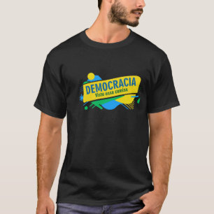 Camiseta Estampa brasil democracia