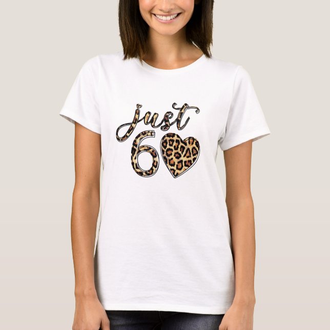 Camiseta Estampa de Leopardo 60º Aniversário (Frente)