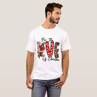 Camiseta Estampa de leopardo AMOR De Natal Xadrez de Búfalo