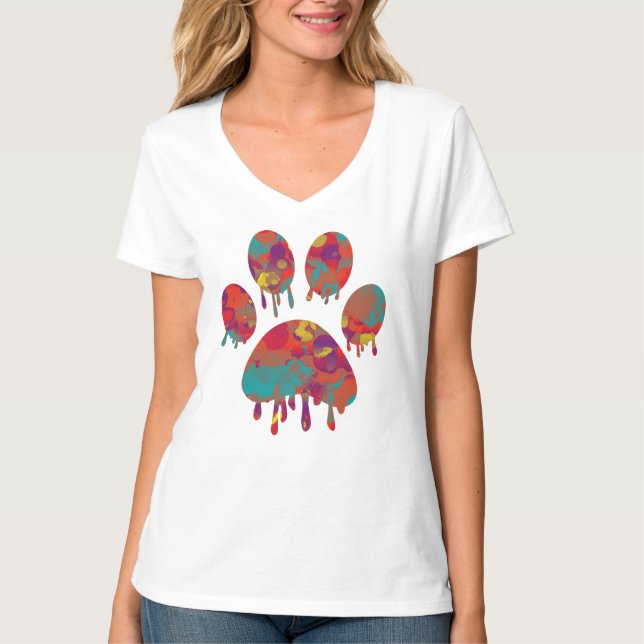 Camiseta Estampa de Pata (Frente)