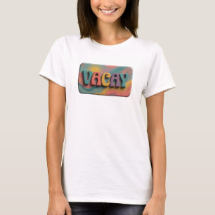 Camiseta Estampa VACAY Azul Ousado
