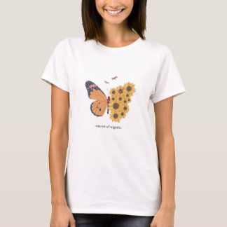 Camiseta Estampada com Borboleta 🦋 Gráfica Fofo &