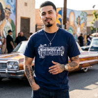 Camiseta Estampada com Lenço Chicano