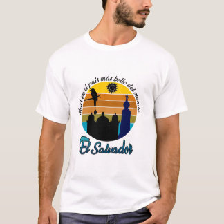 CAMISETA ESTAMPADA EL PAIS MAS BELLO EL SALVADOR