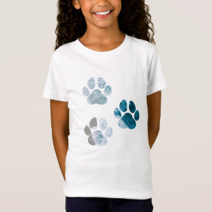 Camiseta Estampas de pata de cão - Ondas de praia e areia