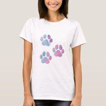Estampas de pata de cão - Tintas coloridas