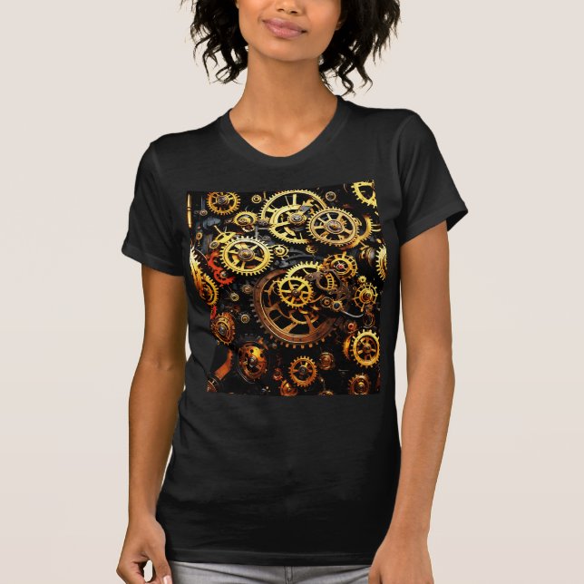 Camiseta Estampunk Clockwork Gears 1004 (Frente)