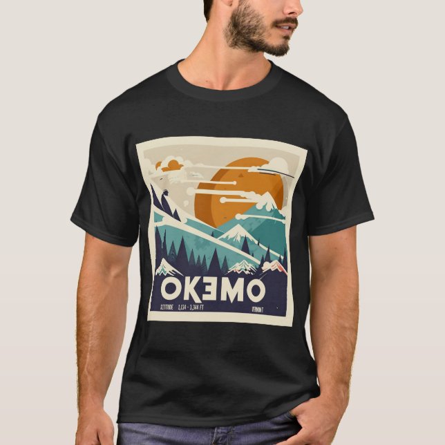 Camiseta Estância de esqui de Okemo (Frente)