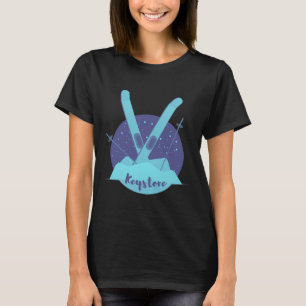 Camiseta Estância de Esqui Keystone Colorado Esquiando 