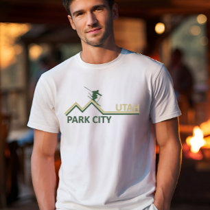 Camiseta Estância de Esqui Park City Utah esquiador