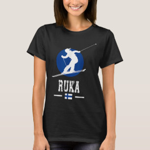 Camiseta Estância de Esqui Ruka Finlândia Rukatunturi Kuusa