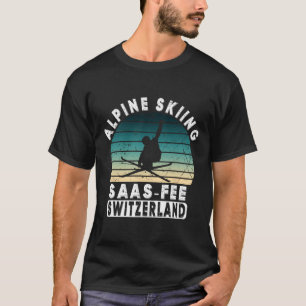 Camiseta Estância de esqui Saas-fee Alpes suíços Esqui alpi