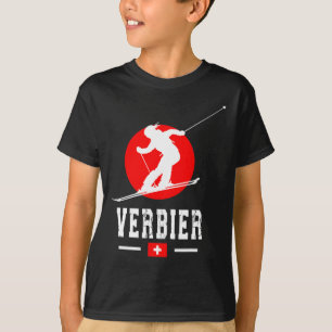 Camiseta Estância de esqui Verbier Alpes Montanhas Suíças S