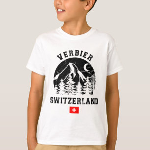 Camiseta Estância de esqui Verbier Suíça Alpes Esqui alpino