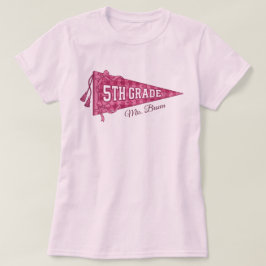 Camiseta Estandarte Escolar Personalizado da 5ª Série Nome