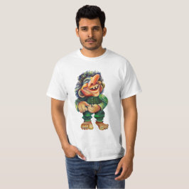 Camiseta Estandinava - Troll Engraçado Ilustração de Aquare
